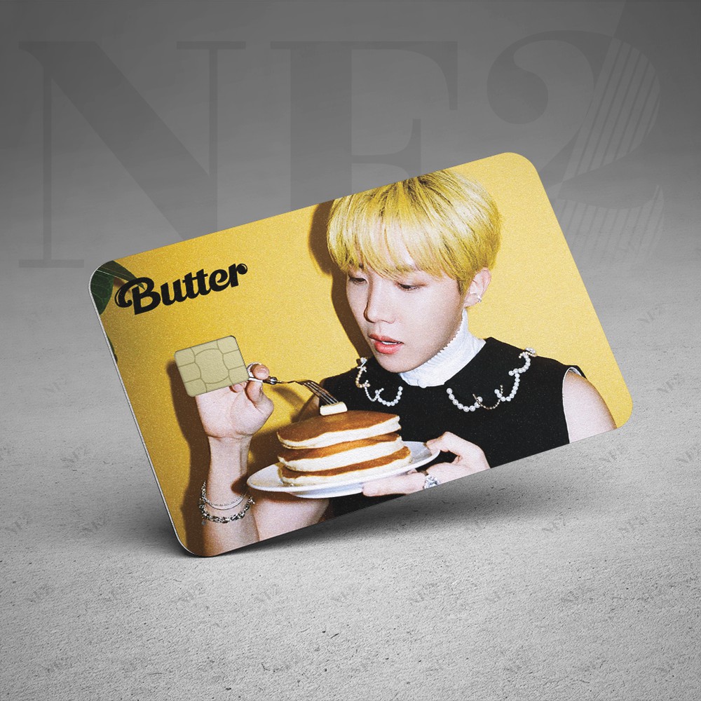 ALBUM BUTTER BTS'S- Decal Sticker Thẻ ATM (Thẻ Chung Cư, Thẻ Xe, Credit, Debit Cards) Miếng Dán Trang Trí NF2 Cards