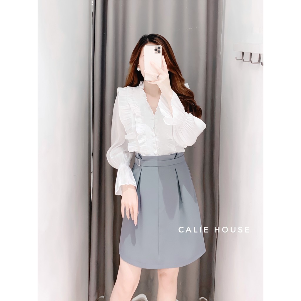 Chân váy xếp ly cạp kèm đai thời trang công sở CV27 | BigBuy360 - bigbuy360.vn