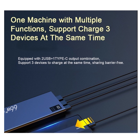 Pin Sạc Dự Phòng PD 66W PD 66W 100000Pin Sạc Dự Phòng Siêu Nhanh USB Type C PD 3.0 Hỗ Trợ Huawei 2023NWE