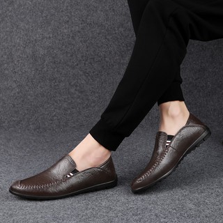 (Available Stock) Cow Leather Shoes For Men Size 37 ~ 47