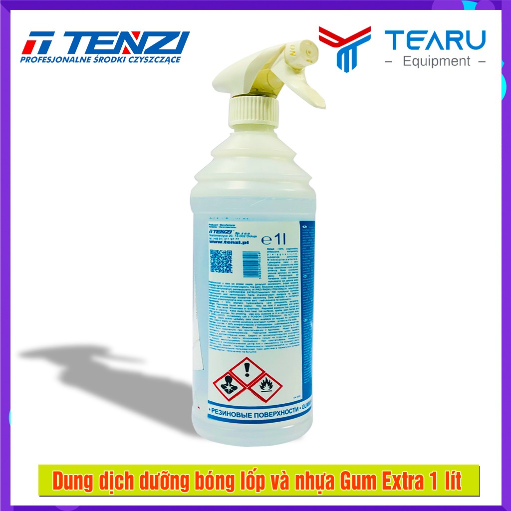 Dung dịch bảo dưỡng lốp và nhựa xe ô tô, xe máy Tenzi Gum Extra - 1L