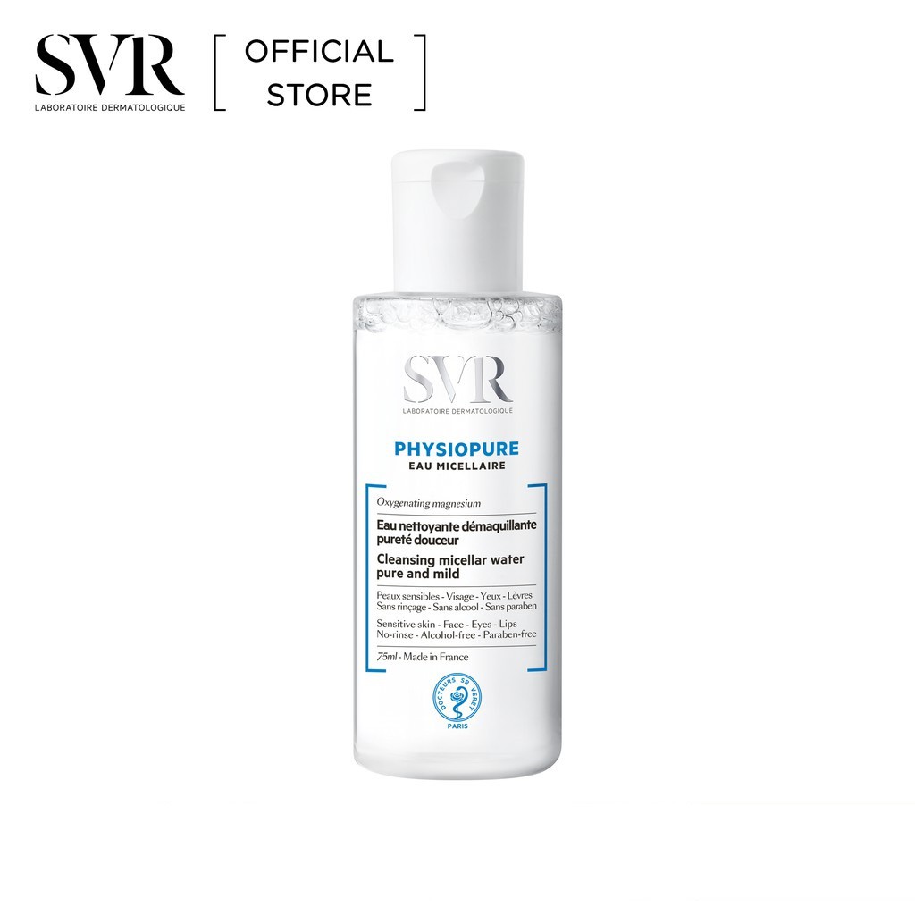 Bộ Đôi Gel Rửa Mặt SVR PHYSIOPURE Gelee Moussante 55ml và Tẩy Trang PHYSIOPURE Eau Micellaire Cho Da Nhạy Cảm 75ml