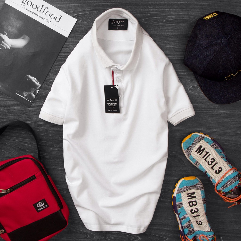 iZ Áo thun Nam cổ bẻ đơn giản - B030 | BigBuy360 - bigbuy360.vn