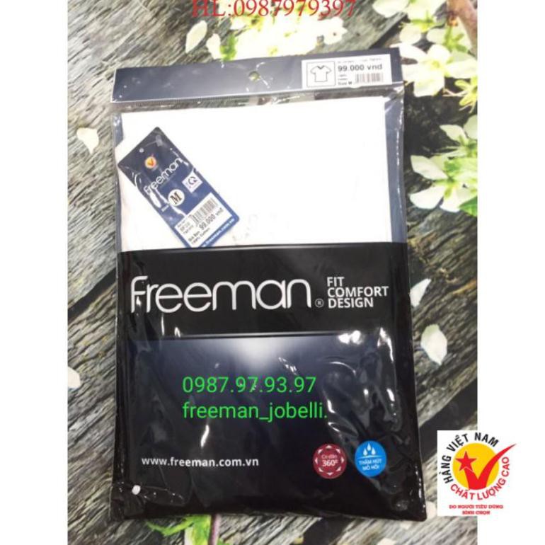 Freeman TSF315[hình thật +video] áo thun tay ngắn cổ tim mặc lót, mặc ngủ, dạo phố, thể thao thương hiệu chính hãng