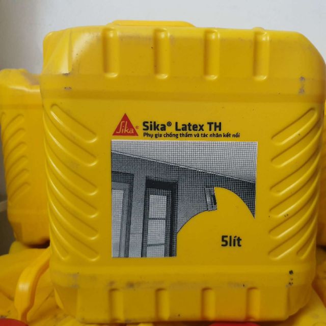 Sika latex TH bán lẻ 1 lít phụ gia chống thấm cho vữa,