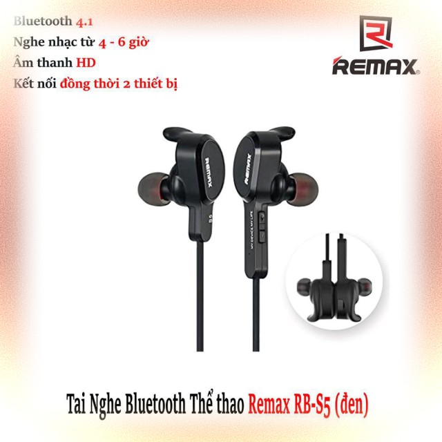 MẪU Tai Nghe Bluetooth Remax Rb-S5 Sports MỚI RẺ