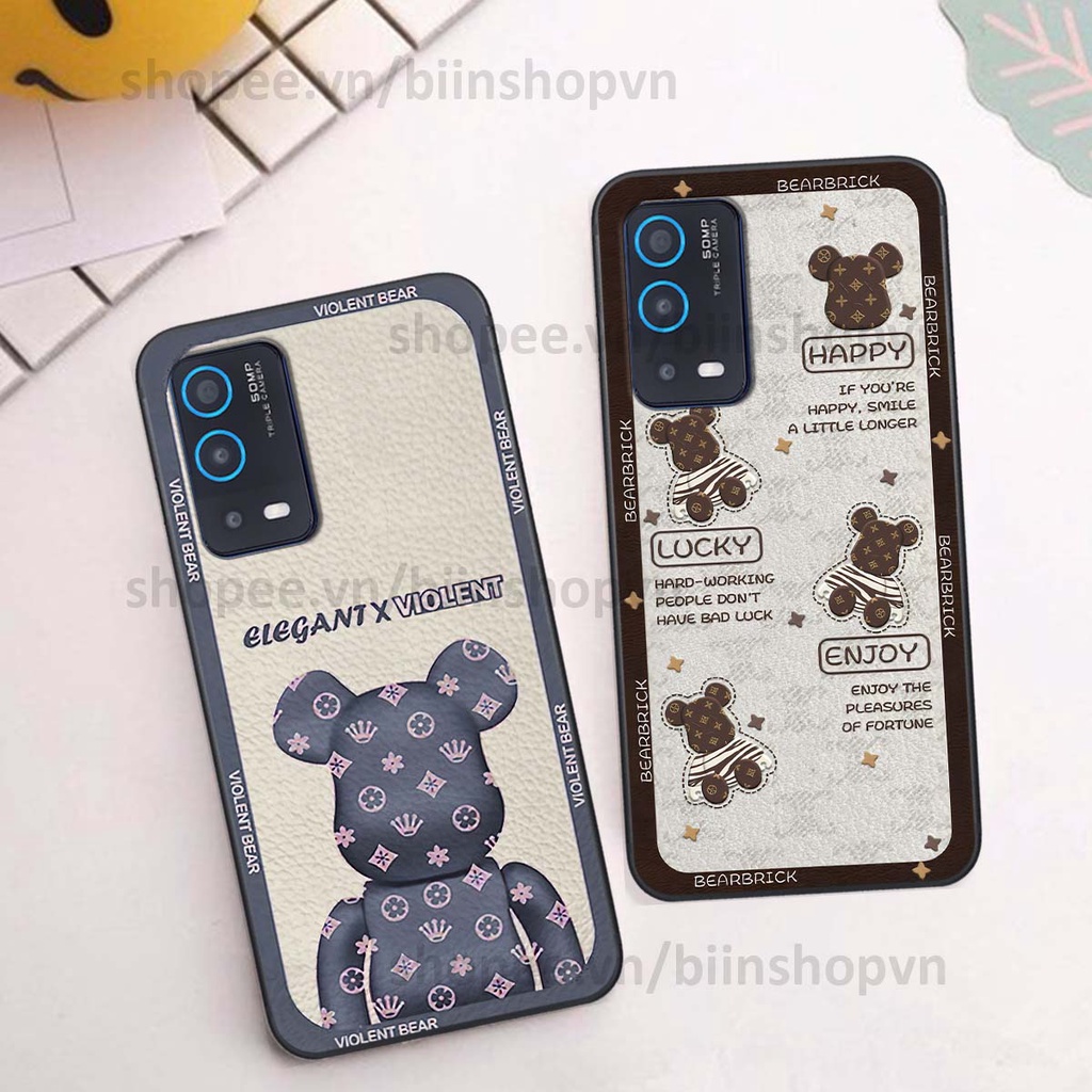 Ốp Oppo A54 / A55 hình gấu bear brick đẹp độc lạ, thời trang, cá tính