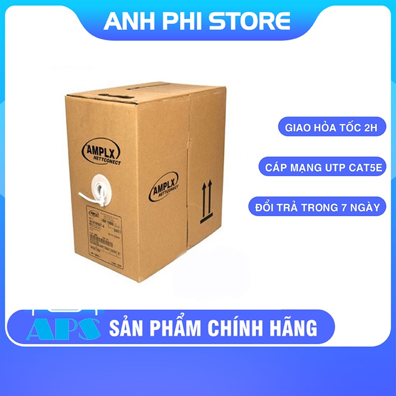 Thùng cable cáp mạng AMP LX CAT 5E UTP 300m 0830