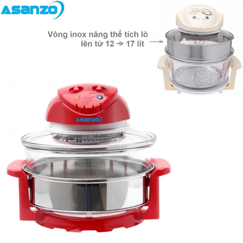 Lò nướng thuỷ tinh Asanzo OB 79 halogen