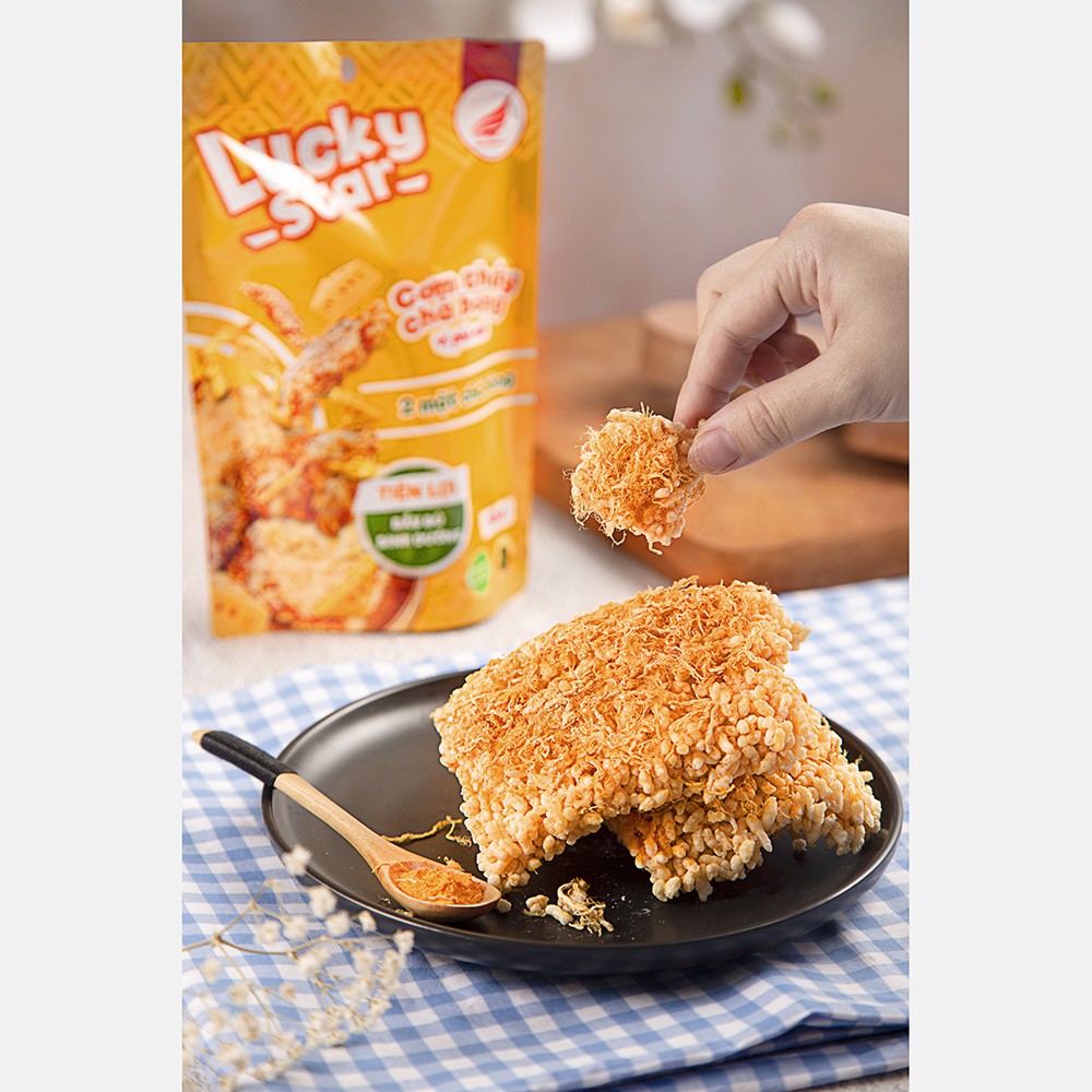 Cơm cháy chà bông vị phô mai Lucky Star 50g thơm ngon đậm vị nhiều dinh dưỡng đồ ăn vặt Zonzon | BigBuy360 - bigbuy360.vn