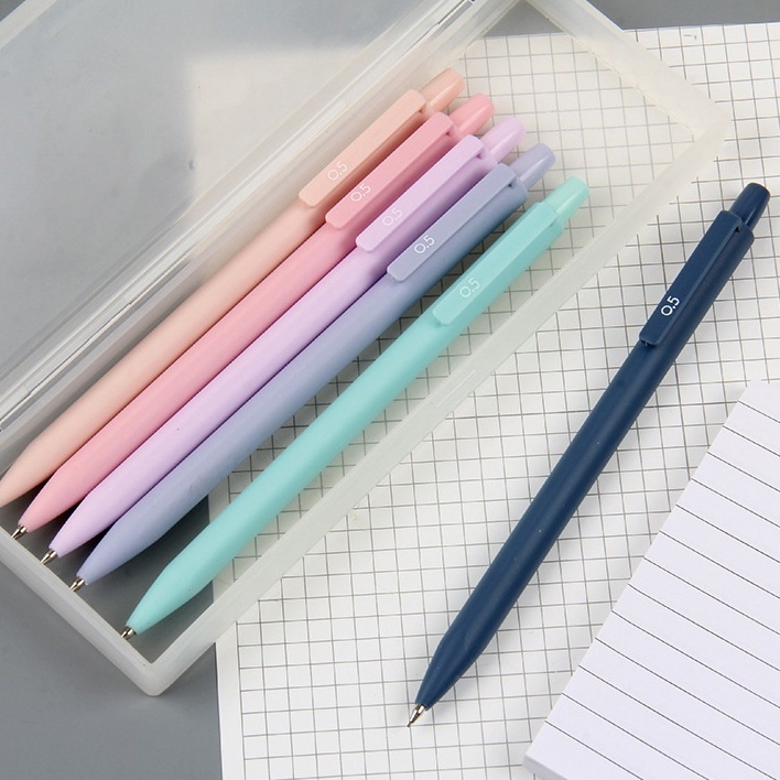 INS Pure Color 0.5 / 0.7mm Bút chì cơ Morandi Color Bút chì tự động Kiểu dáng đơn giản Văn phòng phẩm