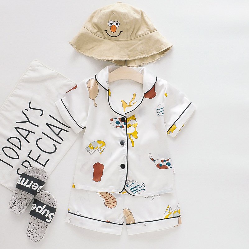 Bộ pijama cho bé gái và bé trai , đồ ngủ chất lụa in hình cực yêu cho bé Từ 6-22kg