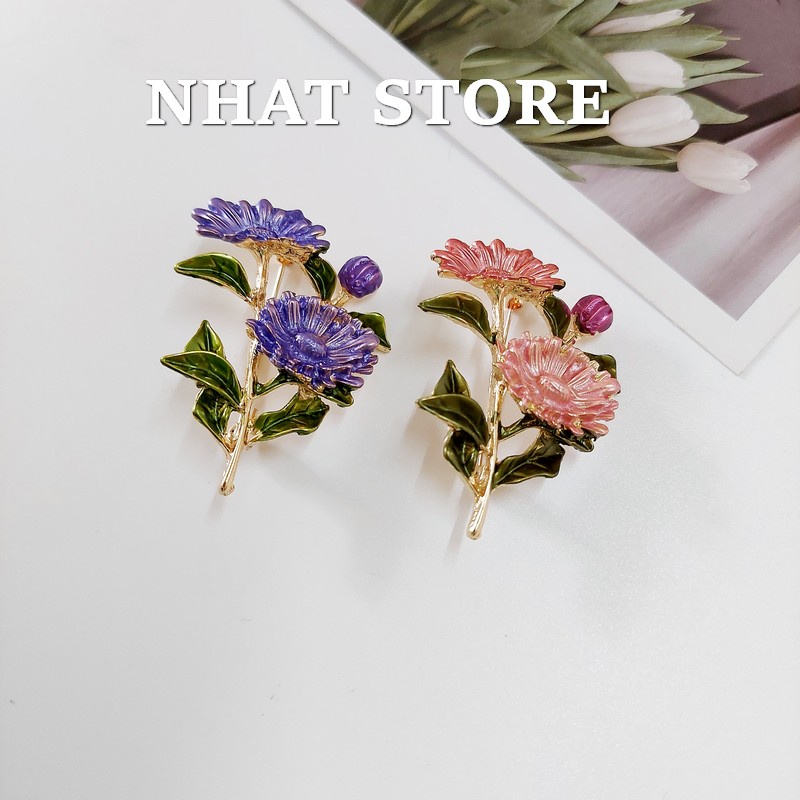 Ghim cài áo thời trang Nhat Store, trâm hoa cài áo cho nữ