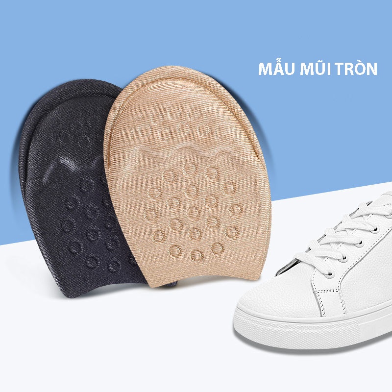 Lót giày 4D đệm êm chống rớt gót tránh trượt và bảo vệ bàn chân trước siêu mềm thoáng khí cho giày bít mũi