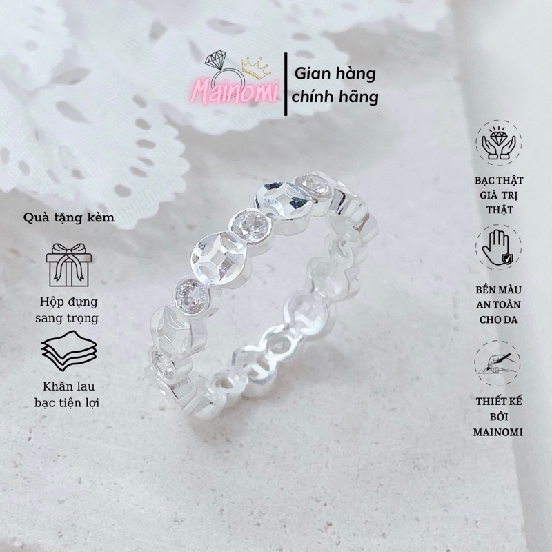 Nhẫn kim tiền full đồng xu MAINOMI mã kèm quà tặng may mắn, dày dặn sang xịn thiết kế bởi Shop Bạc Xinh