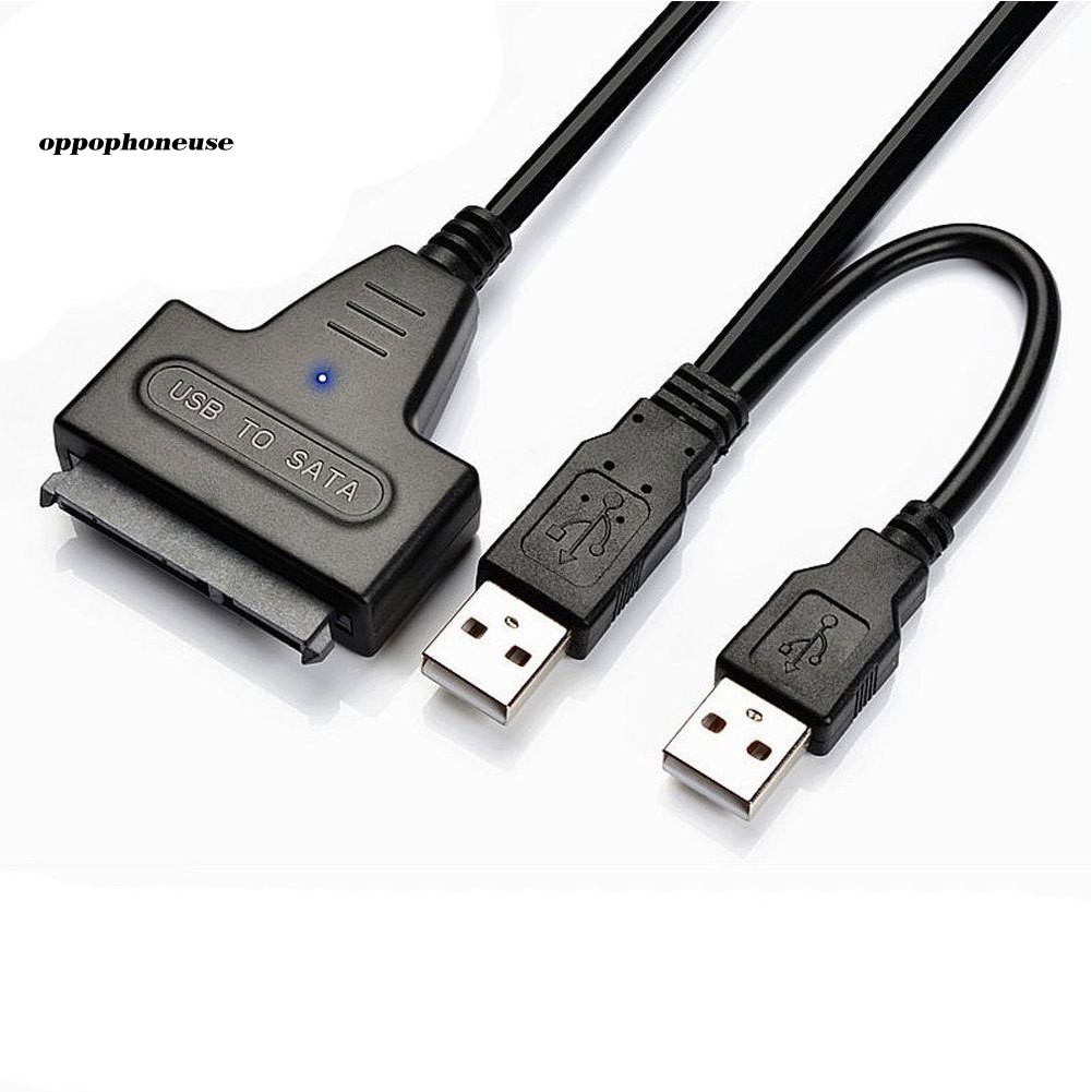 【OPHE】Hard Disk Drive 7+15 Pin SATA to USB 2.0 Adapter Cable for 2.5 Inch HDD Laptop