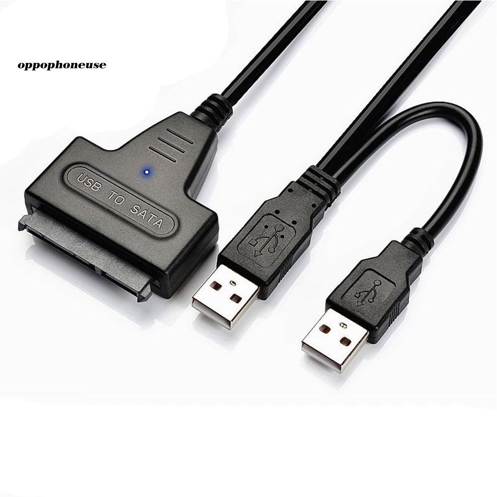 Hard Disk Drive 7+15 Pin SATA to USB 2.0 Adapter Cable for 2.5 Inch HDD Laptop