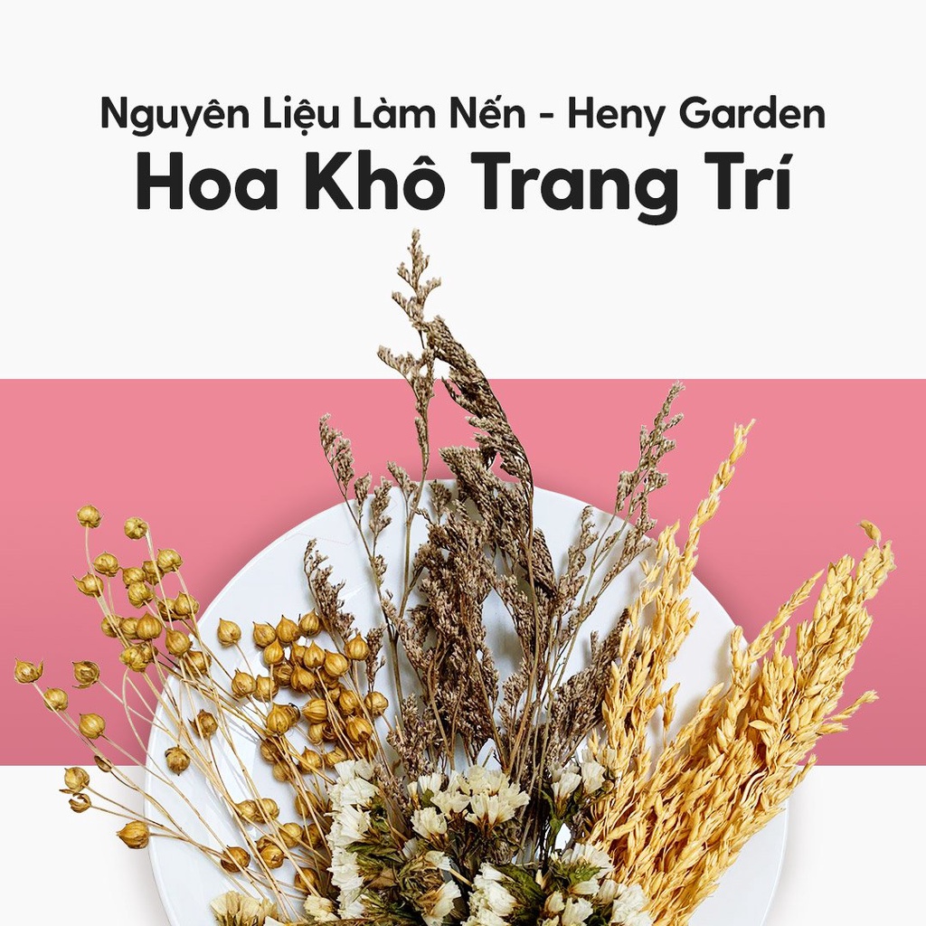 Hoa Trang Trí Nến Thơm Decor Nguyên Liệu Tự Làm Nến Tại Nhà (Nhiều Phân Loại) Heny Garden