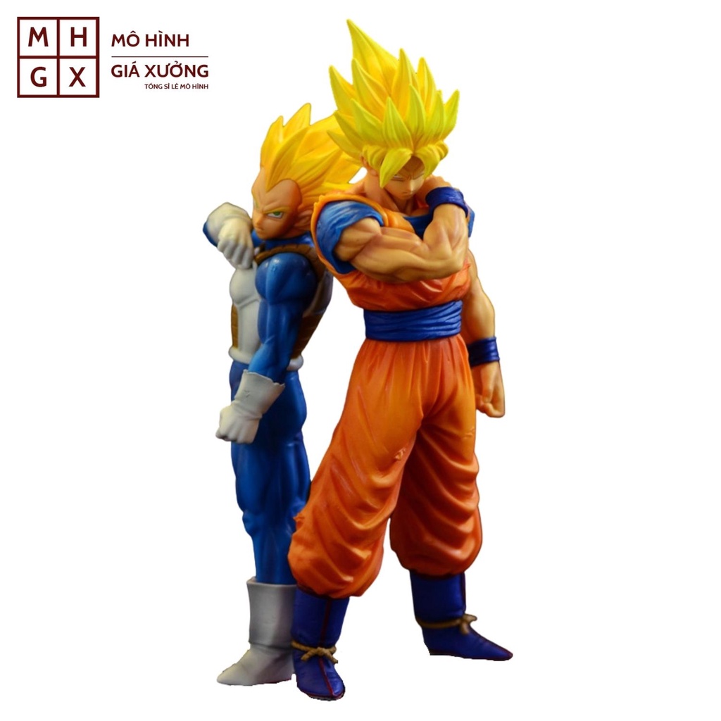 Mô hình Dragon Ball SonGoku  vs Vegeta  super saiyan  siêu đẹp siêu rẻ  cao 20cm - figure mô hình 7 viên ngọc rồng