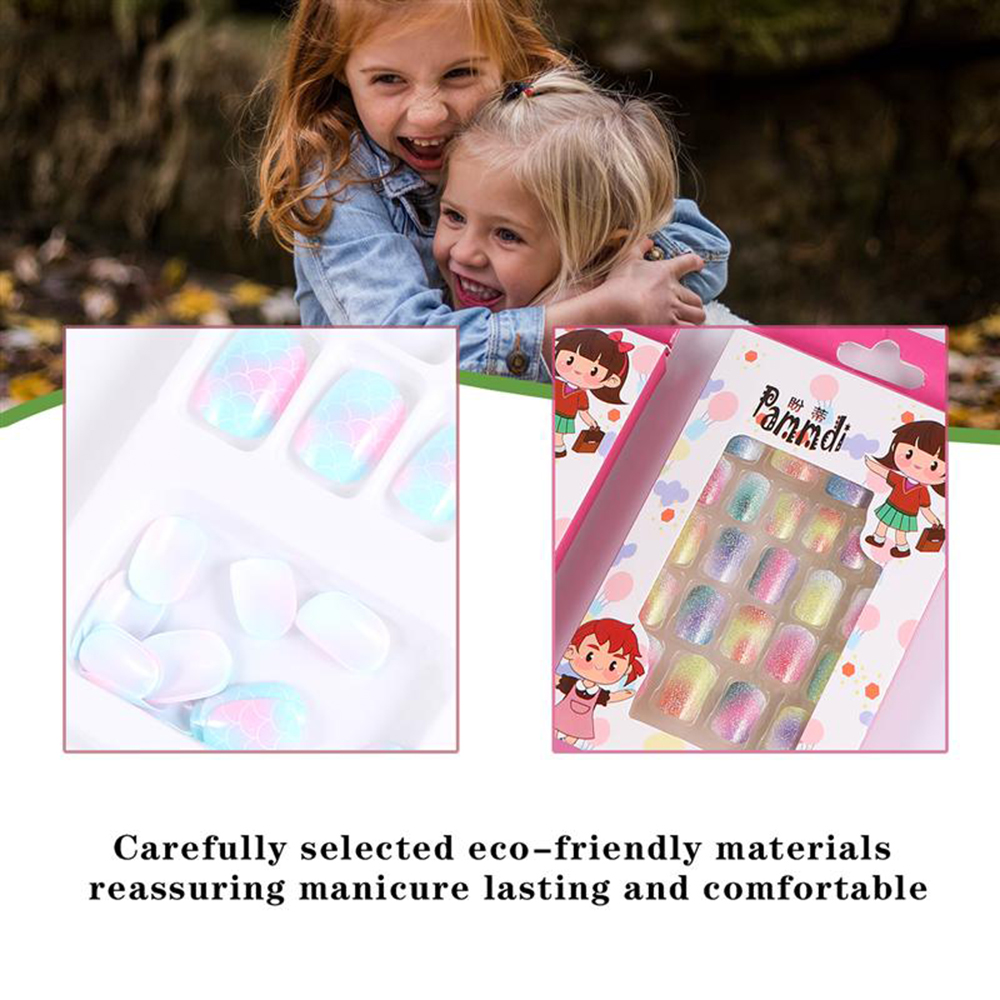 [Hàng mới về] Móng tay giả họa tiết hoạt hình xinh xắn dành cho trẻ em