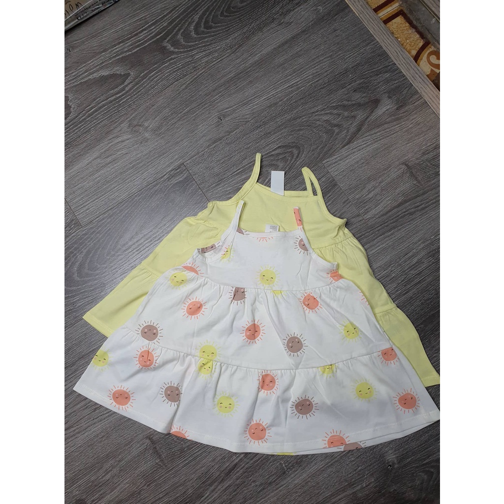 Set 2 váy 2 dây HM chất cotton mềm mịn xinh cho bé