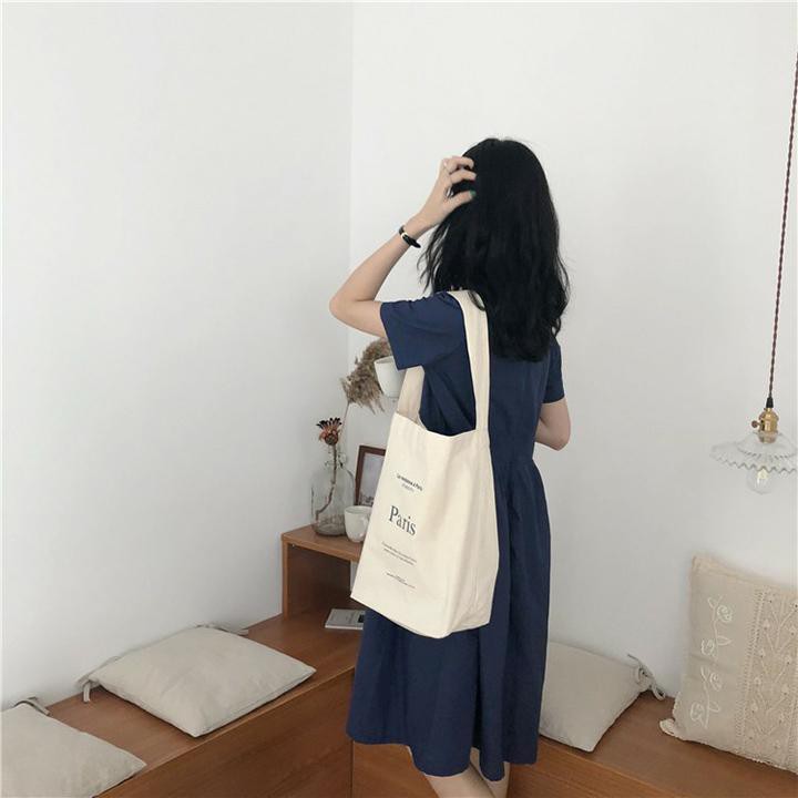 Túi tote vải bố đựng đồ canvas, túi một quai PARI HZ38