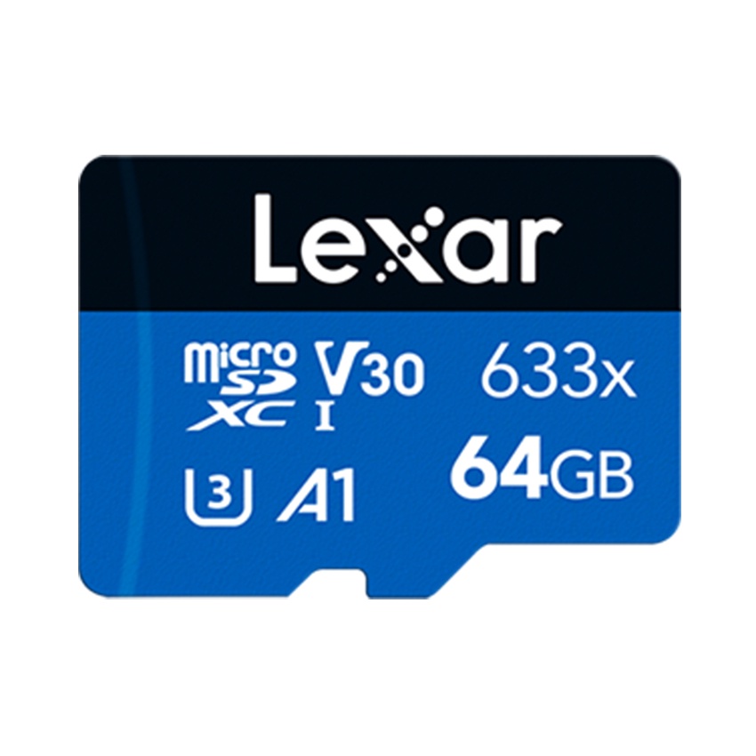 Thẻ nhớ LEXAR 64GB microSDXC U3, V30, A1 - LSDMI64BB633A