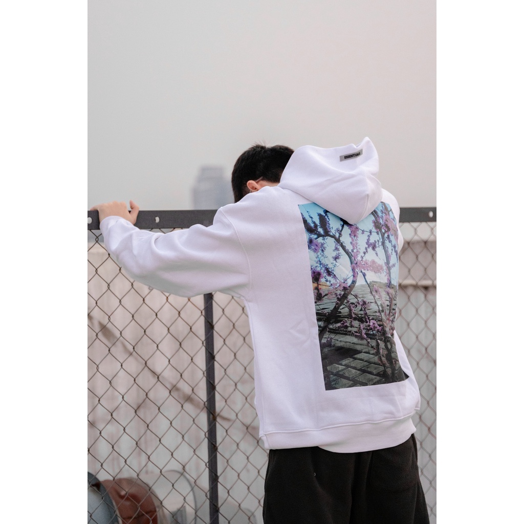 Áo hoodie FEAR OF GOD FOG ESSENTIALS boxy photo pullover TLS unisex nỉ bông form rộng
