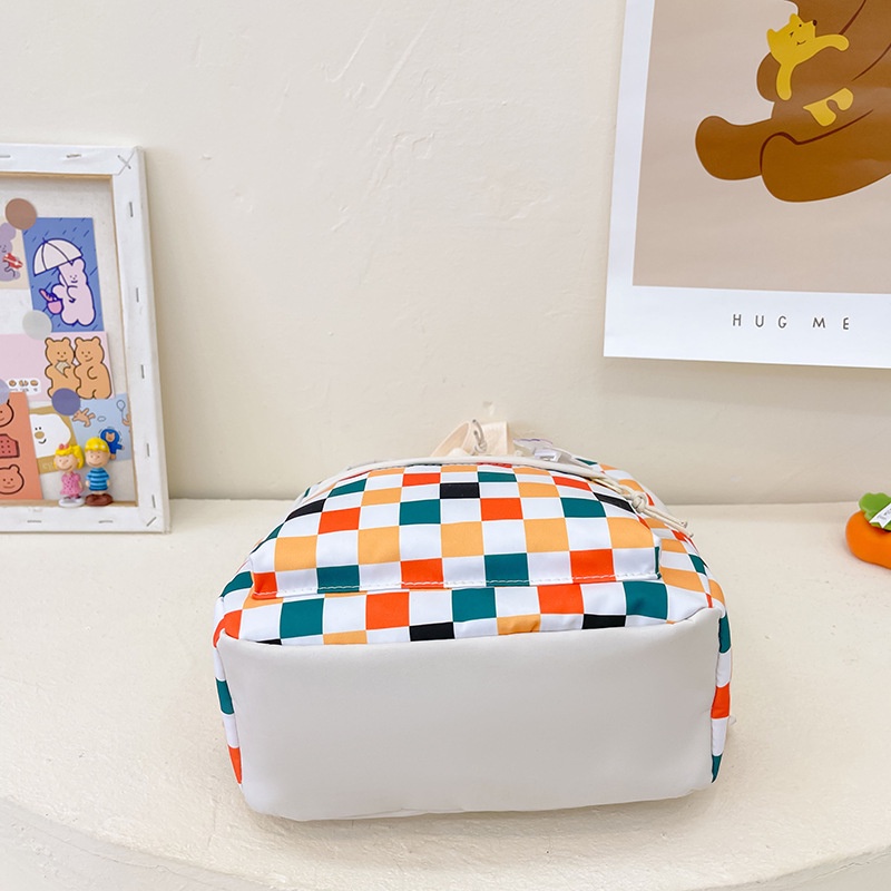 Ba Lô Đi Học Họa Tiết Sọc Caro Thời Trang Hàn Quốc Cho Bé Trai Và Gái