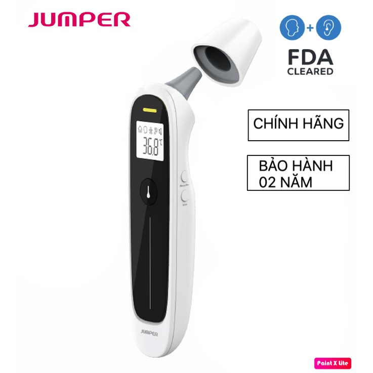 (FDA Hoa Kỳ + Xuất USA) Nhiệt kế hồng ngoại Jumper FR302 đo tai + trán [Hàng chính hãng BH 24 tháng]