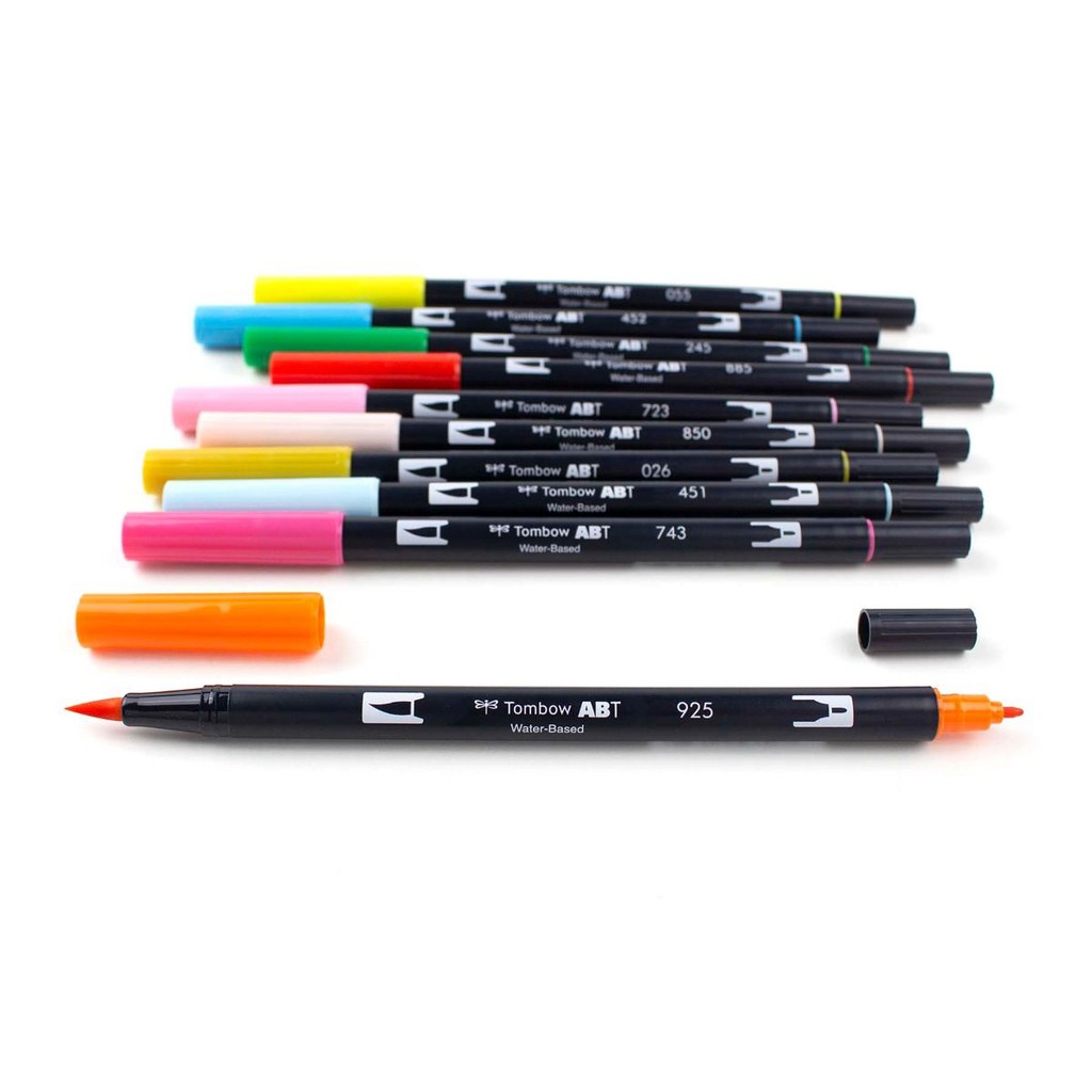 [DA ĐEN] Bút Tombow Dual Brush Pen Set Celebration 10 Màu