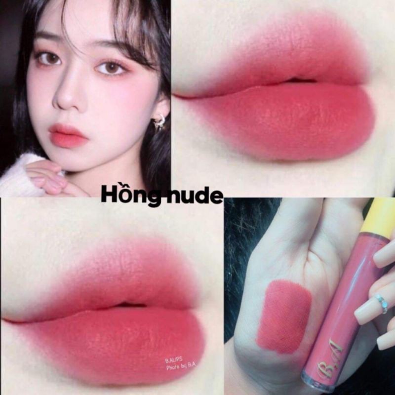 Som B.A Beauty cao cấp màu Hồng Nude tặng kèm ủ môi