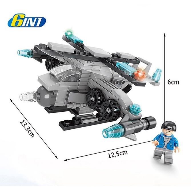 Xếp Hình lắp ráp Lego  các loại xe chuyên dụng 6 trong 1