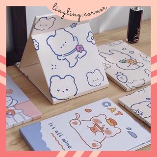 Gương trang điểm để bàn dạng gập chữ nhật hình cute