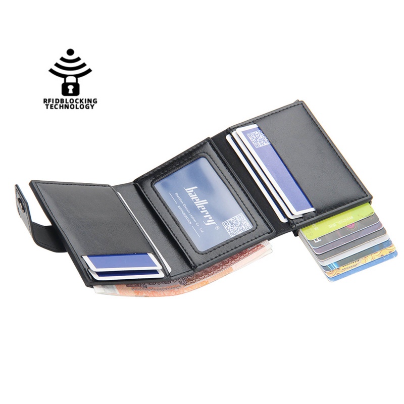 Ví Đựng Thẻ ID / Tiền Mini Siêu Mỏng Chống RFID Tiện Dụng Cho Nam