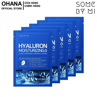 Combo 5 miếng mặt nạ dưỡng ẩm, dưỡng trắng da some by mi hyaluron moisturizing sheet mask 25g x 5