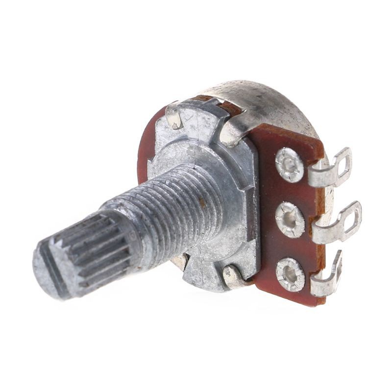 folღ A25K Potentiometer Splined Pot Electric Guitar Bass Effect Amp Tone Volume 18mm Shaft Parts