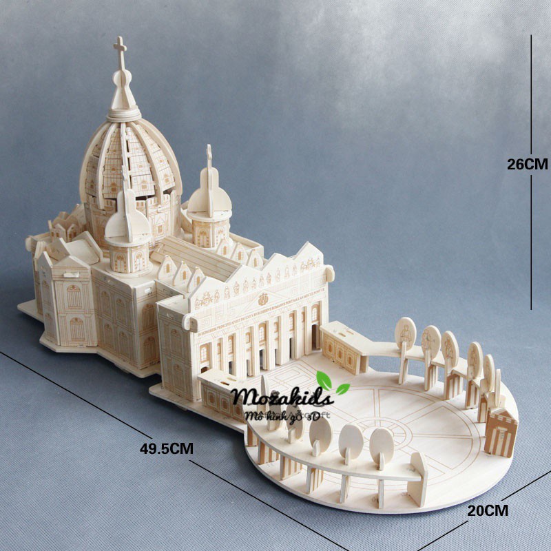 Đồ chơi lắp ráp gỗ 3D Mô hình Thánh đường Thánh Phêrô