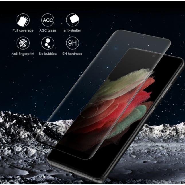 Kính cường lực bảo vệ full màn hình cho Samsung Galaxy S21 Ultra 3D CP + Max Nillkin Chính hãng