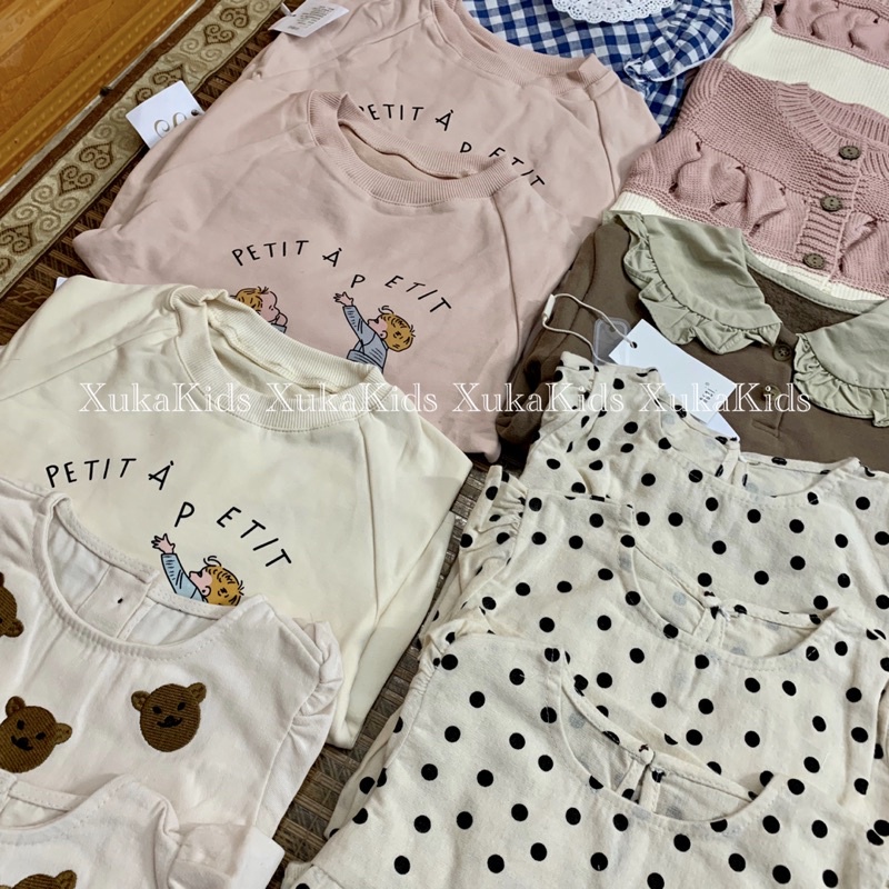 Bodysuit Nỉ Dài Tay In Hình Petit đáng yêu cho bé 0-2 Tuổi | Body Sơ Sinh Cao Cấp