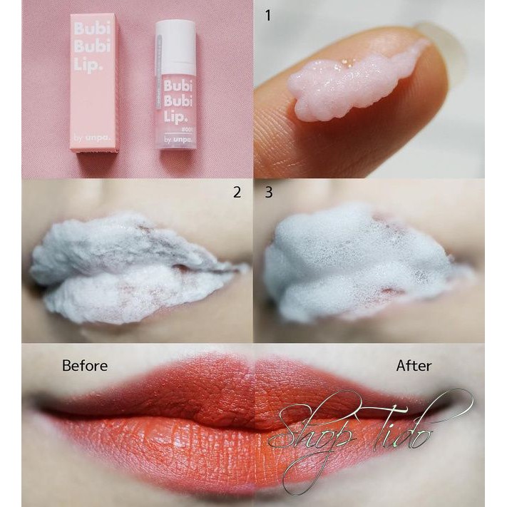 Gel Tẩy Da Chết Môi Unpa Bubi Bubi Lip, Gel sủi cực lành tính, làm bong tróc da chết | WebRaoVat - webraovat.net.vn