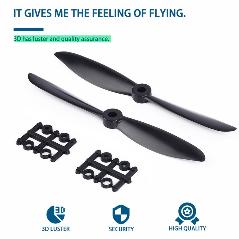 Bộ 2 cánh quạt CW CCW màu đen 6x4.5 6045 chuyên dụng cho Quadcopter QAV250