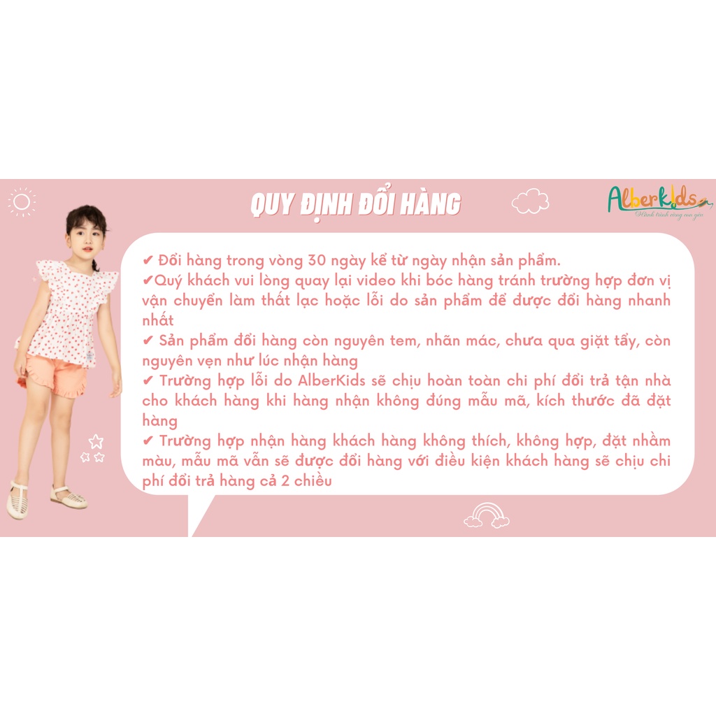 Bộ quần áo thu đông dài tay ALBERKIDS đồ ngủ họa tiết cho bé gái 2,3,4,5,6,7,8,9,10,11,12 tuổi [SA11]