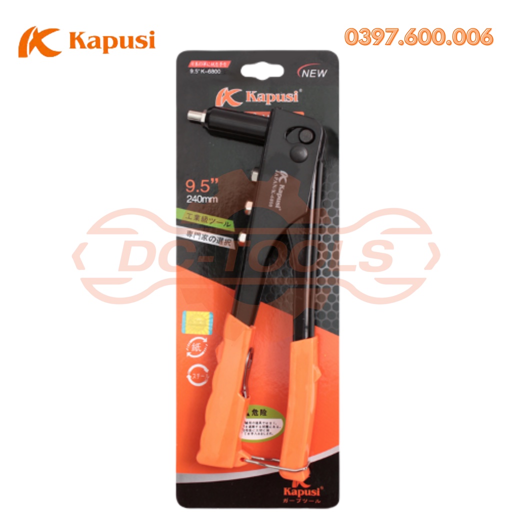 KÌM KỀM RÚT ĐINH 9,5 240mm KAPUSI K-6800 CHÍNH HÃNG DC TOOLS