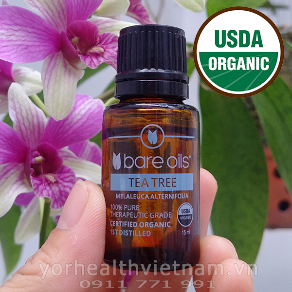 Tinh dầu tràm trà - Tea Tree Essential Oil (Tinh dầu hữu cơ Bare Oils - USDA Organic)