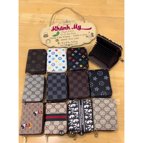 Ví bóp mini nữ ngắn nhỏ gọn cầm tay bỏ túi thời trang dễ thương cute giá rẻ KM003
