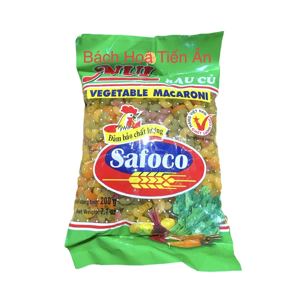 Nui Rau Củ Safoco Macaroni 200g