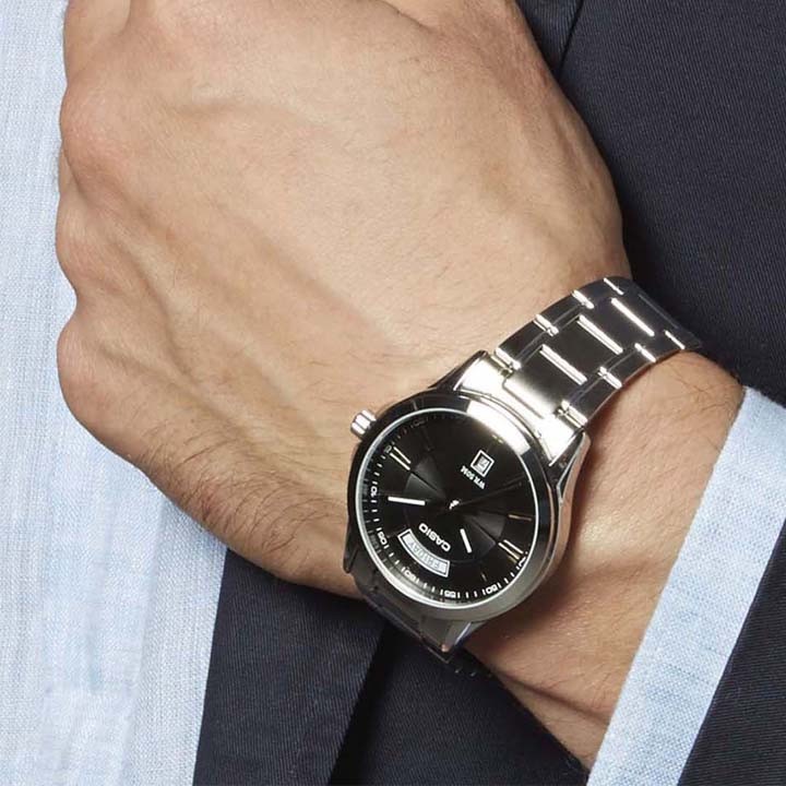 Đồng Hồ Casio Nam Dây Kim Loại MTP-1381D-1AV Chính Hãng