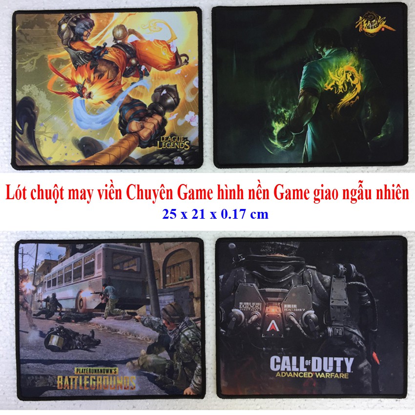 Bộ 5 Miếng lót chuột Chuyên Game có may viền size 25x21cm mã L11 - Loại MousePad Control và Speed (5)