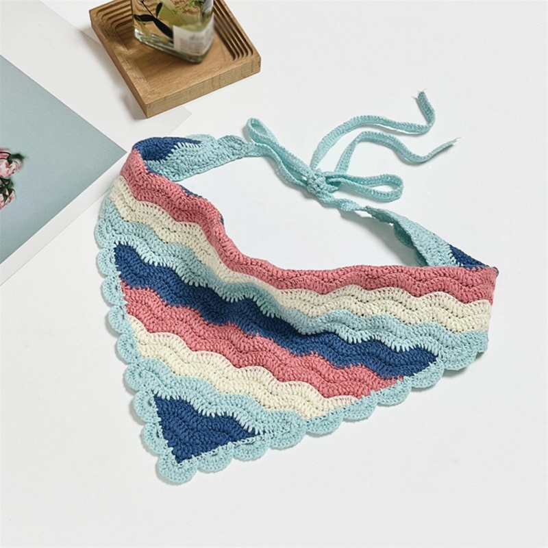 Khăn Quấn Đầu Đan Móc Nhiều Màu Sắc Làm Phụ Kiện Chụp Ảnh Cho Bé Gái